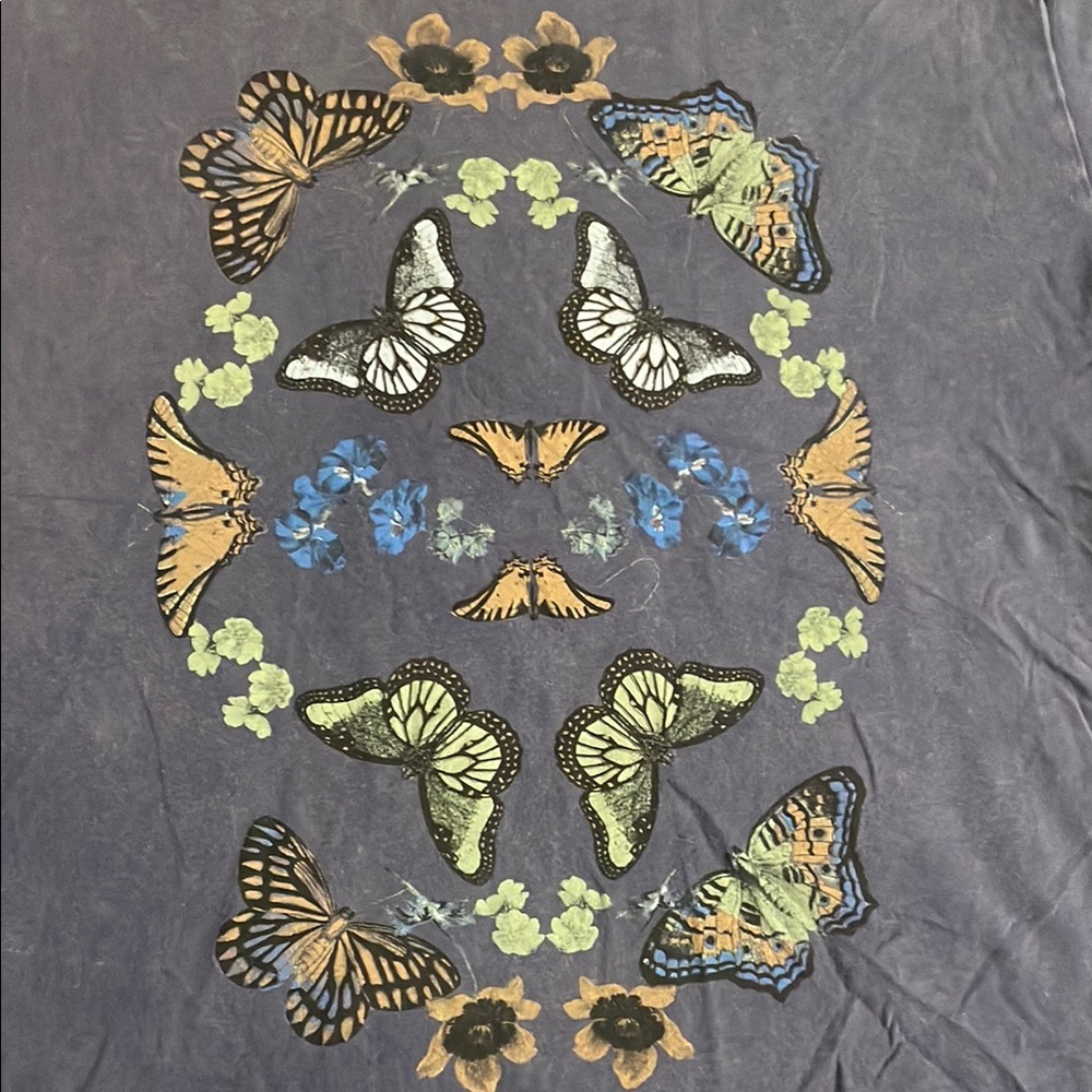 Lucky Brand Purple Butterfly Print Tee - Picture 4 of 6
